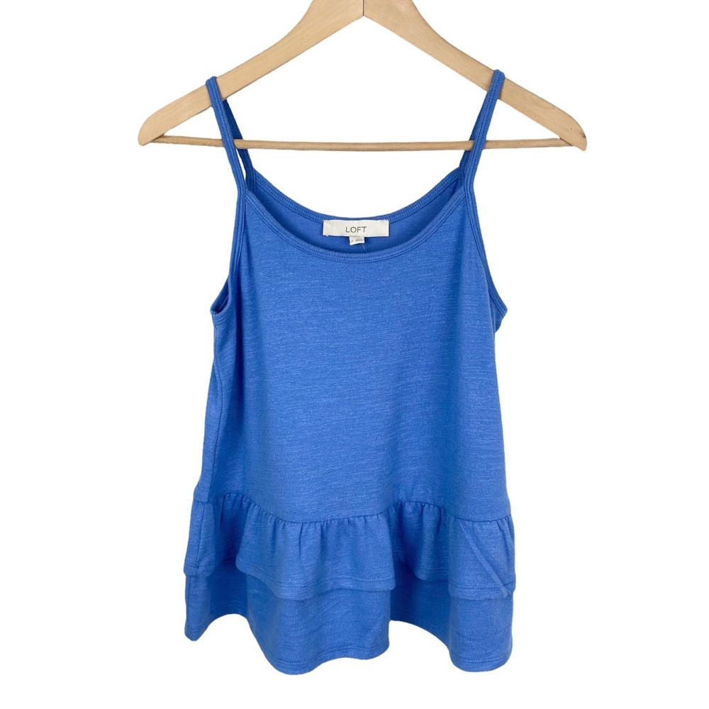 Loft Peplum Knit Tank Small